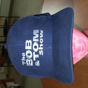 Vtg The Bob & Tom Show Embroidered Letters Strapback Cap Hat Made in USA